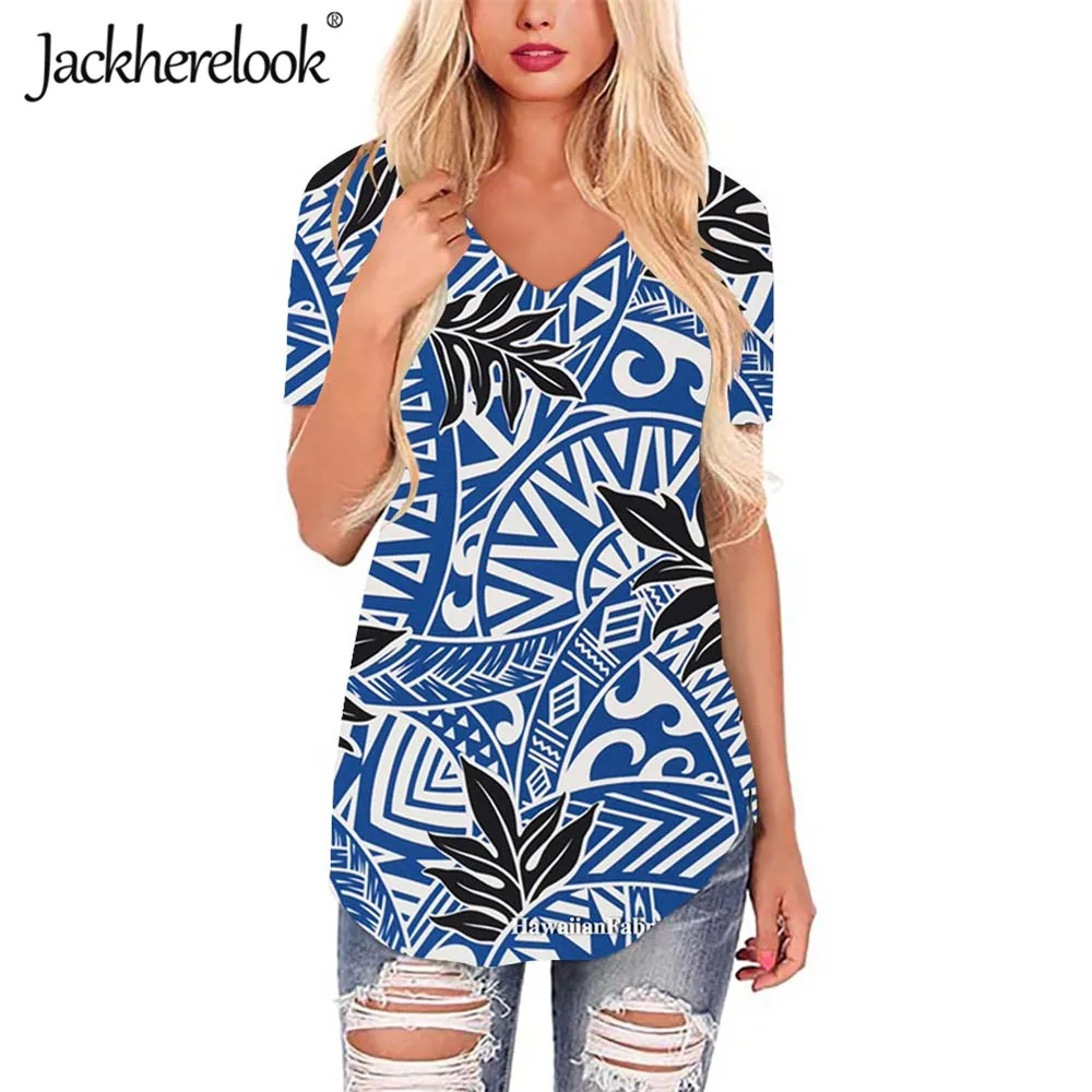 

Женская Свободная блузка Jackherelook, с принтом навахо, в богемном стиле, с V-образным вырезом, с коротким рукавом, Повседневная рубашка