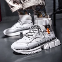 casual shoes mens korean version of 2020 autumn new outdoor thick soled breathable high top sports shoes