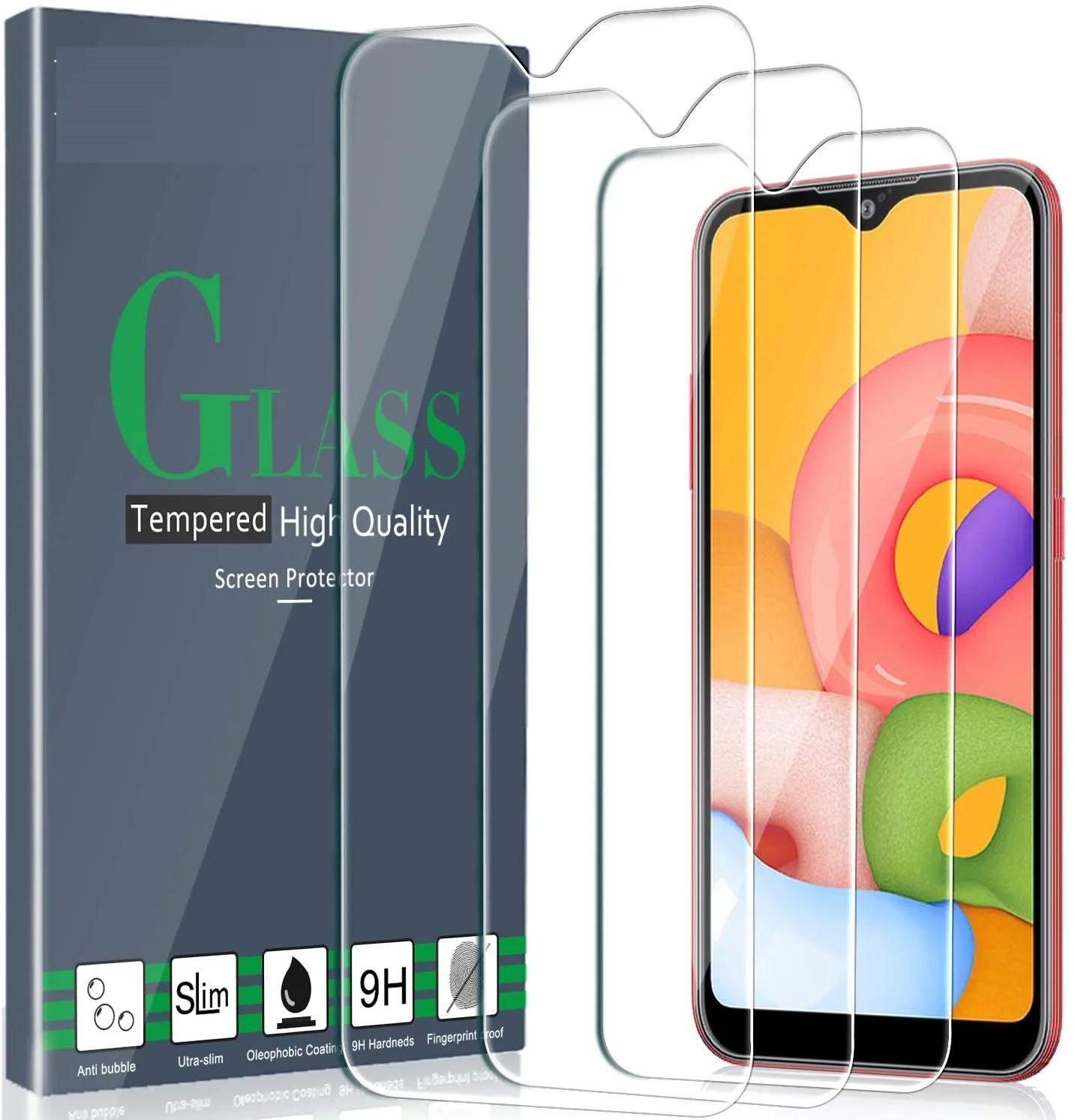 

Защитное стекло для Samsung Galaxy A01 SM-A015F A015, закаленное, 9H