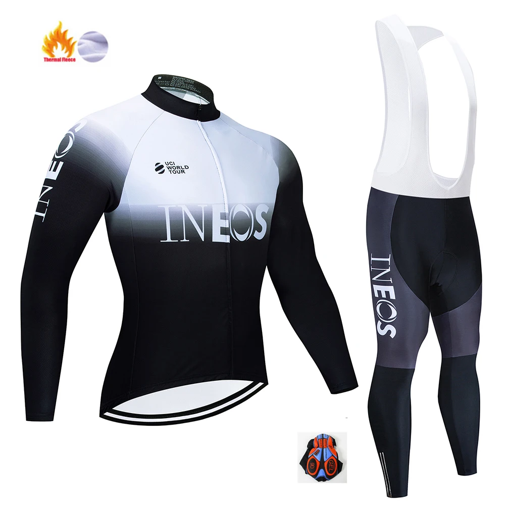 7 Велокофты INEOS Длинная зимняя теплая флисовая одежда для велосипеда MTB велосипедная Одежда Майо Ropa Ciclismo Hombre 9D гель - Цвет: 7