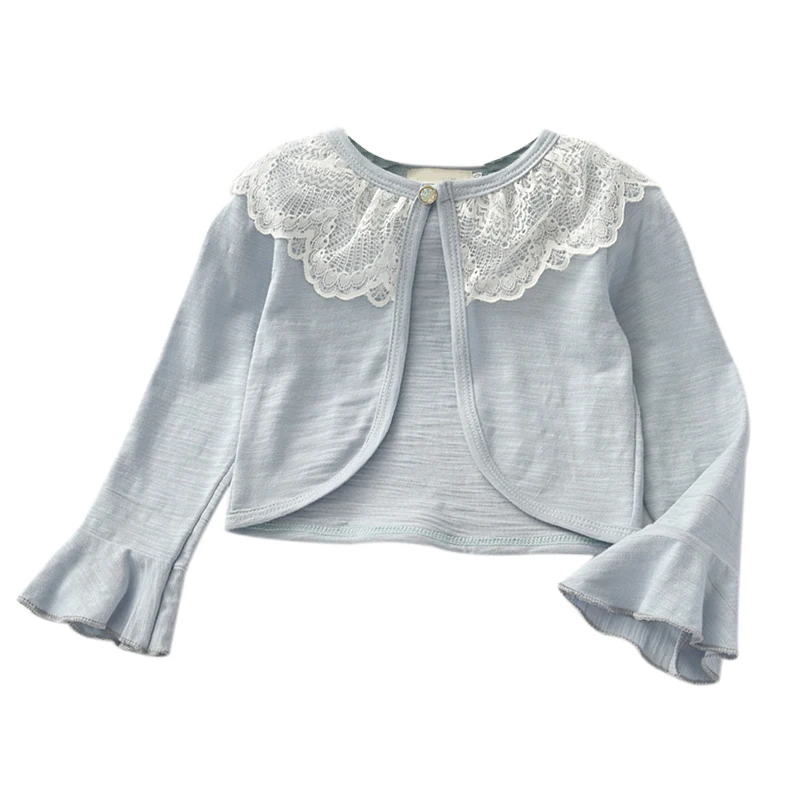 Кардиган для маленьких девочек рубашка из мягкого хлопка тонкий Детский