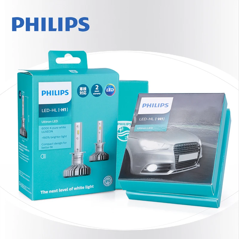 Светодиодная лампа Philips X treme Ultinon H1 светодиодный фар стильный 6000 К яркий для авто