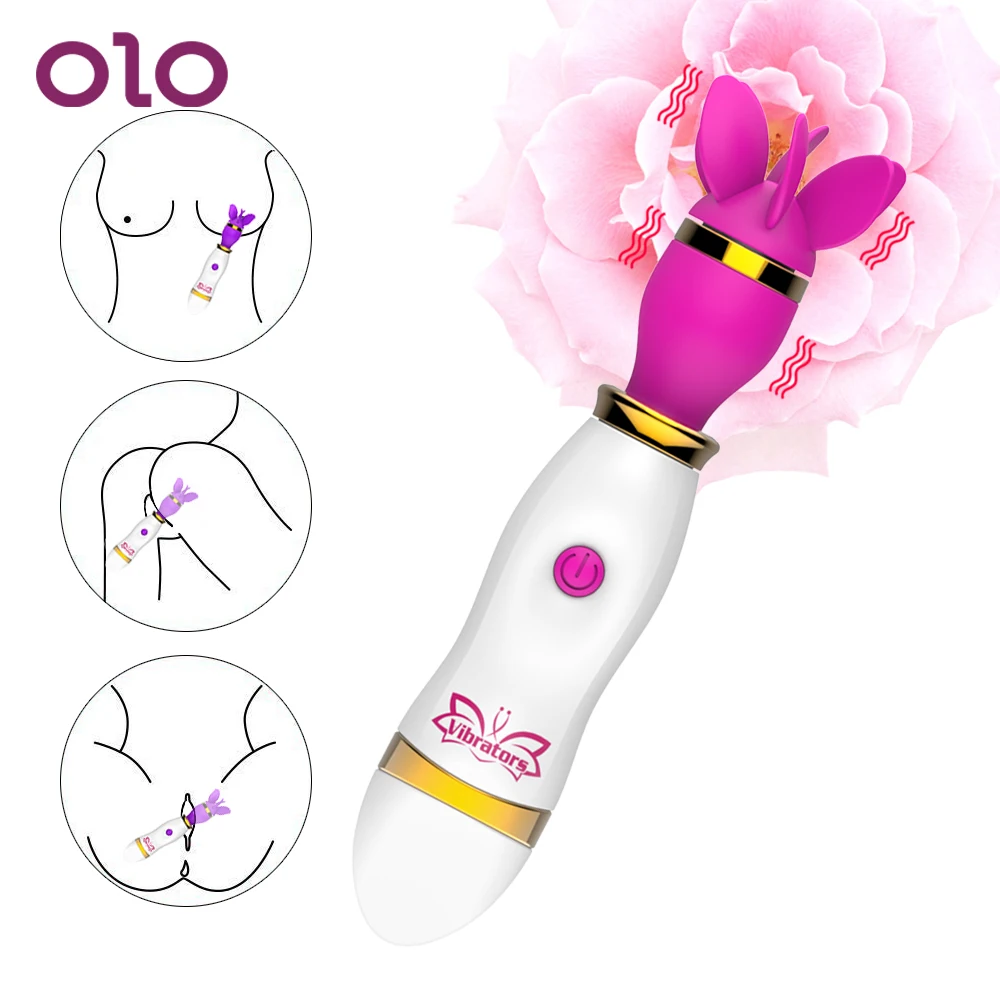 OLO AV Stick женская мастурбация язык лизание Вибратор клитор стимуляция 12 скоростей