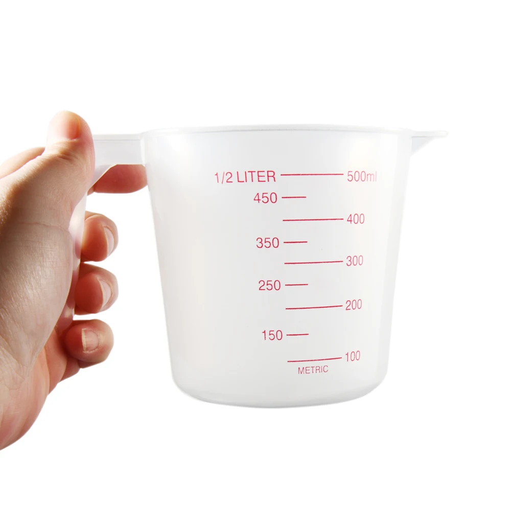 250/500/1000 мл пластиковый мерный стаканчик с носиком качественный кухонный