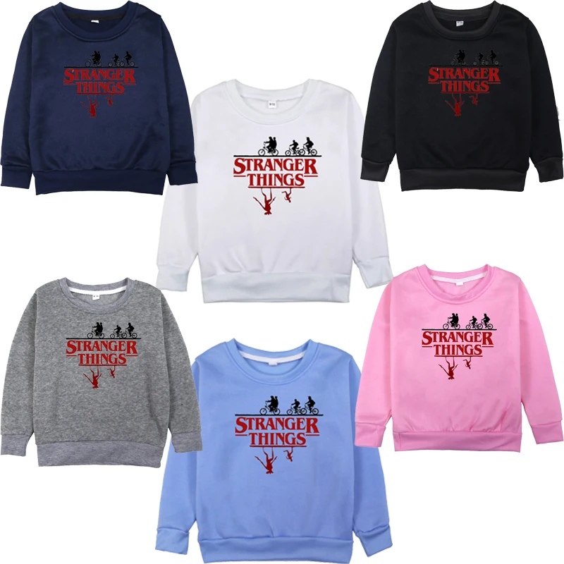 

Hot Stranger Things Hoodie Fashion Casual Kids Toddler Velvet Long Sleeve Cotton Sportswear Sweatshirts Tops Outwear Pullover