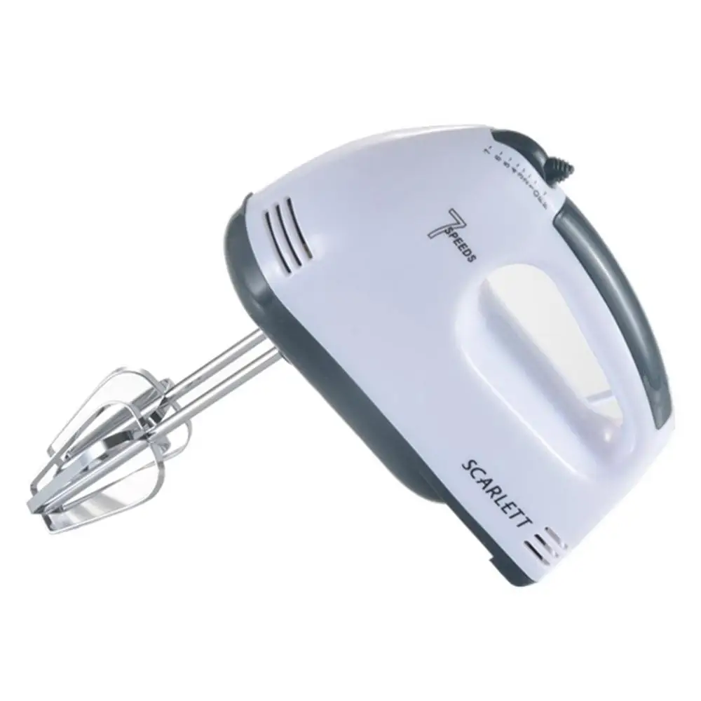 Электрический взбиватель яиц из нержавеющей стали бытовой ручной белый крем