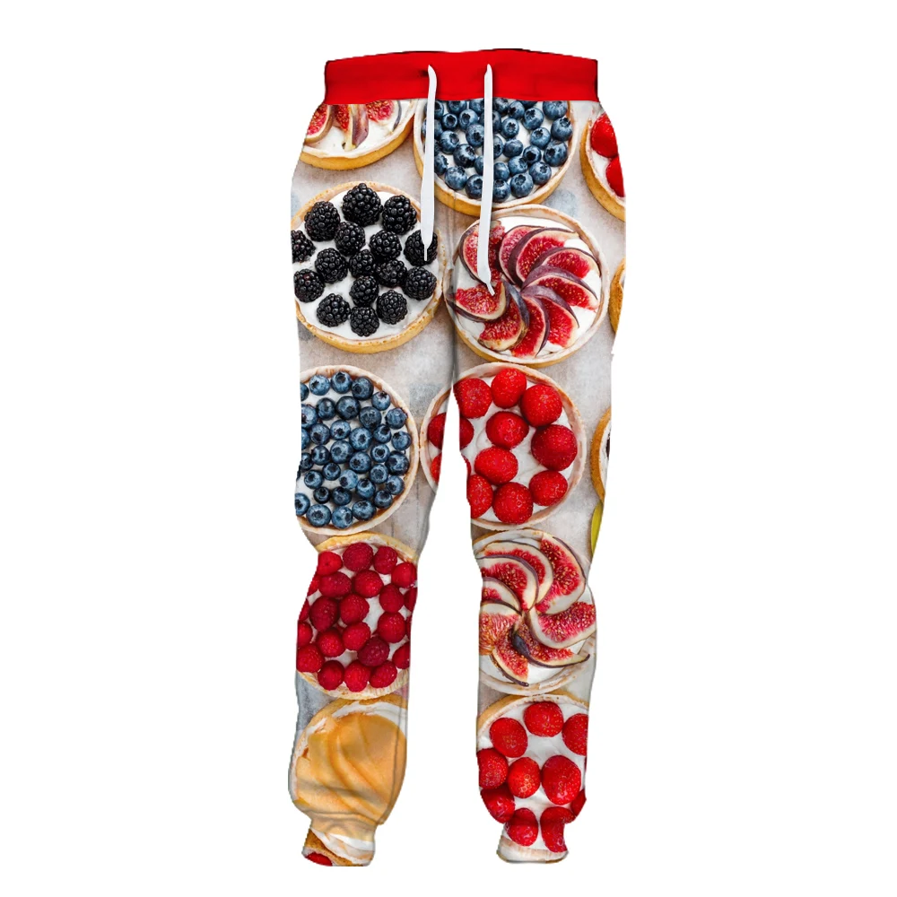 

Large Size 2021 Autumn FashionPrint Colorful Fruit Platter Printing Fun 3D Sweatpants