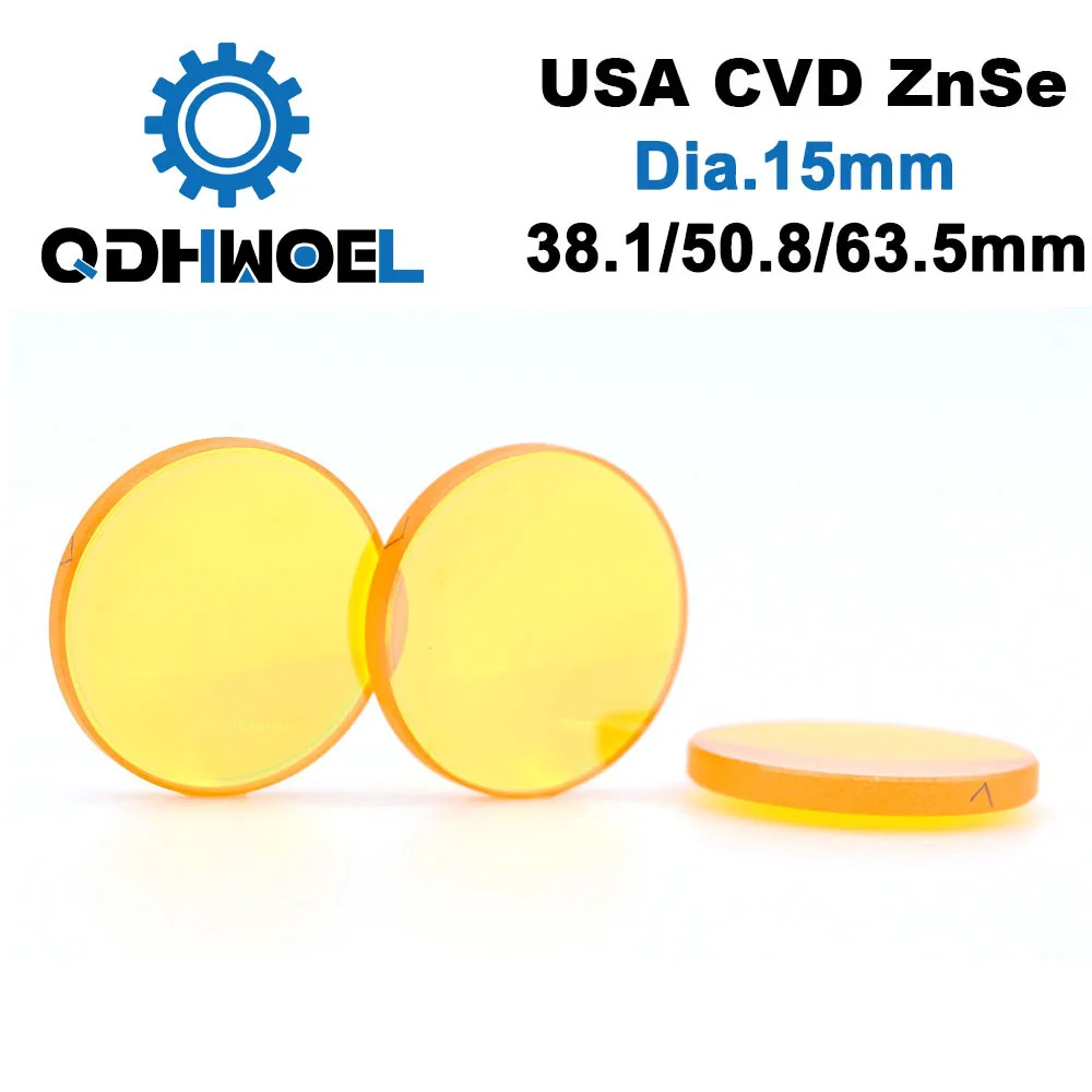 Лазерный фокус США CVD ZnSe диаметр объектива 15 FL 38 1 50 8 63 5 мм для Co2 лазерной
