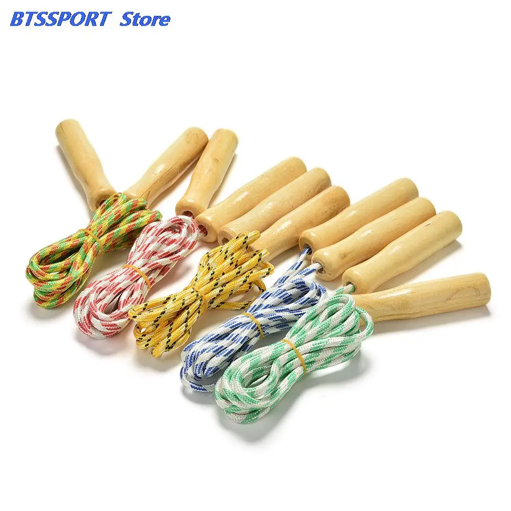 Скакалка для детей разные цвета деревянная ручка игрушка тренировки м 2 4 | Спорт и