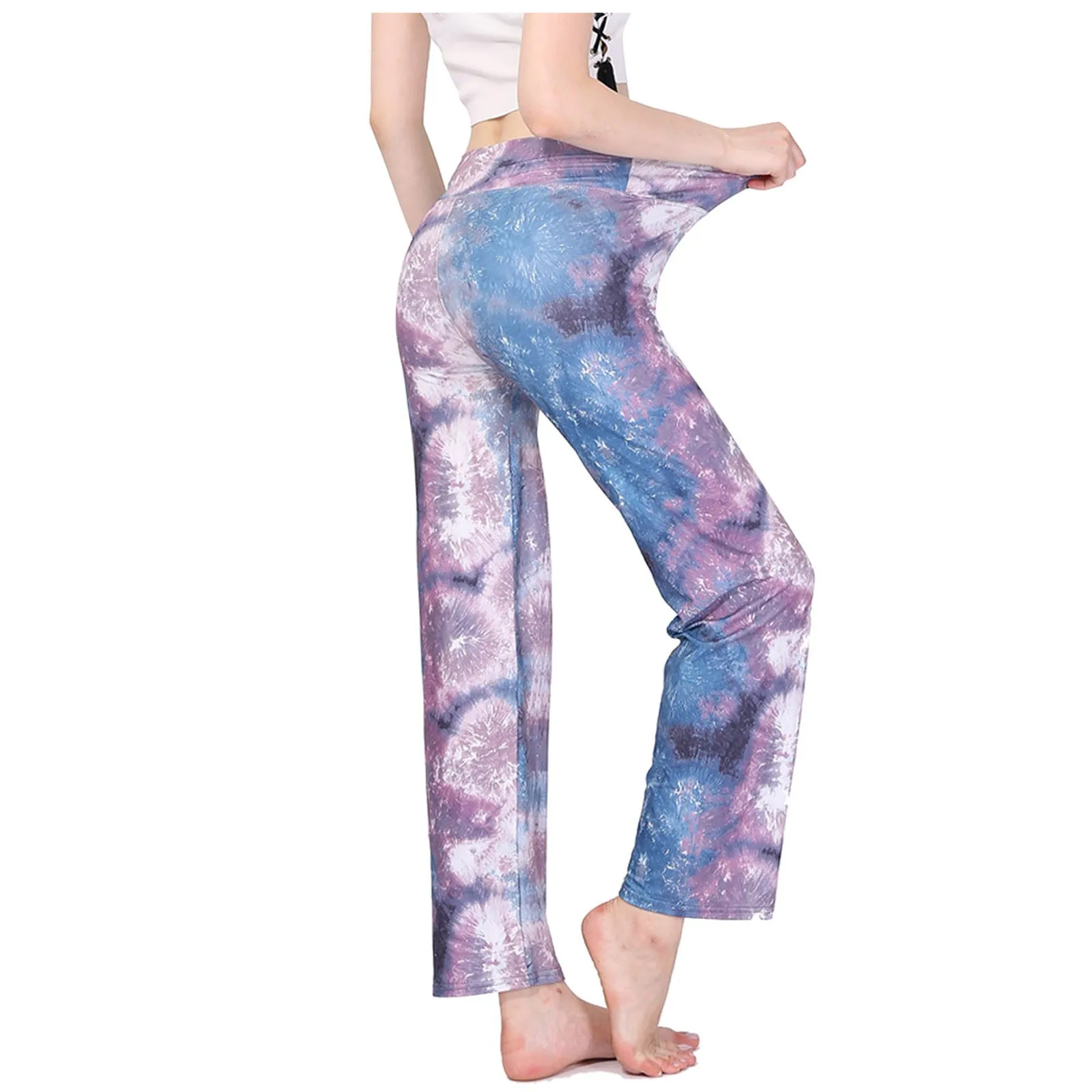 

Women's Seamless Yoga Pants Tie-dye High Waist Stretch Strethcy Fitness Leggings Yoga Pants Gym Girl Running Athletic Trousers