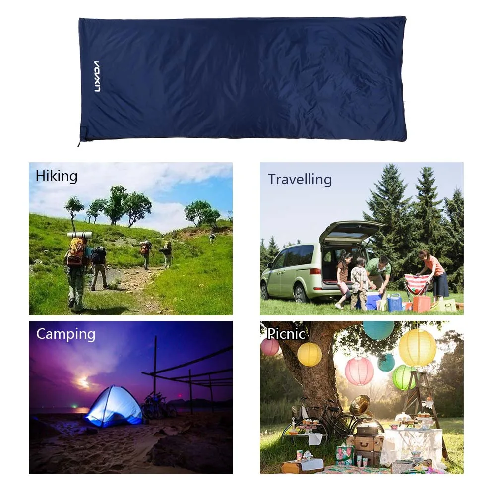 

190 * 75cm Outdoor Envelope Sleeping Bag Ultralight Adult Portable Walking Beach Travel Bag Spring Autumn 5 Colors