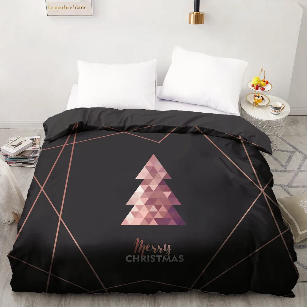 

1PCS Duvet Cover,3D HD Printing Comforter/Quilt Cover 240x220/200x200/140x200,Happy Christmas tree Bedding King/Double Drop Ship
