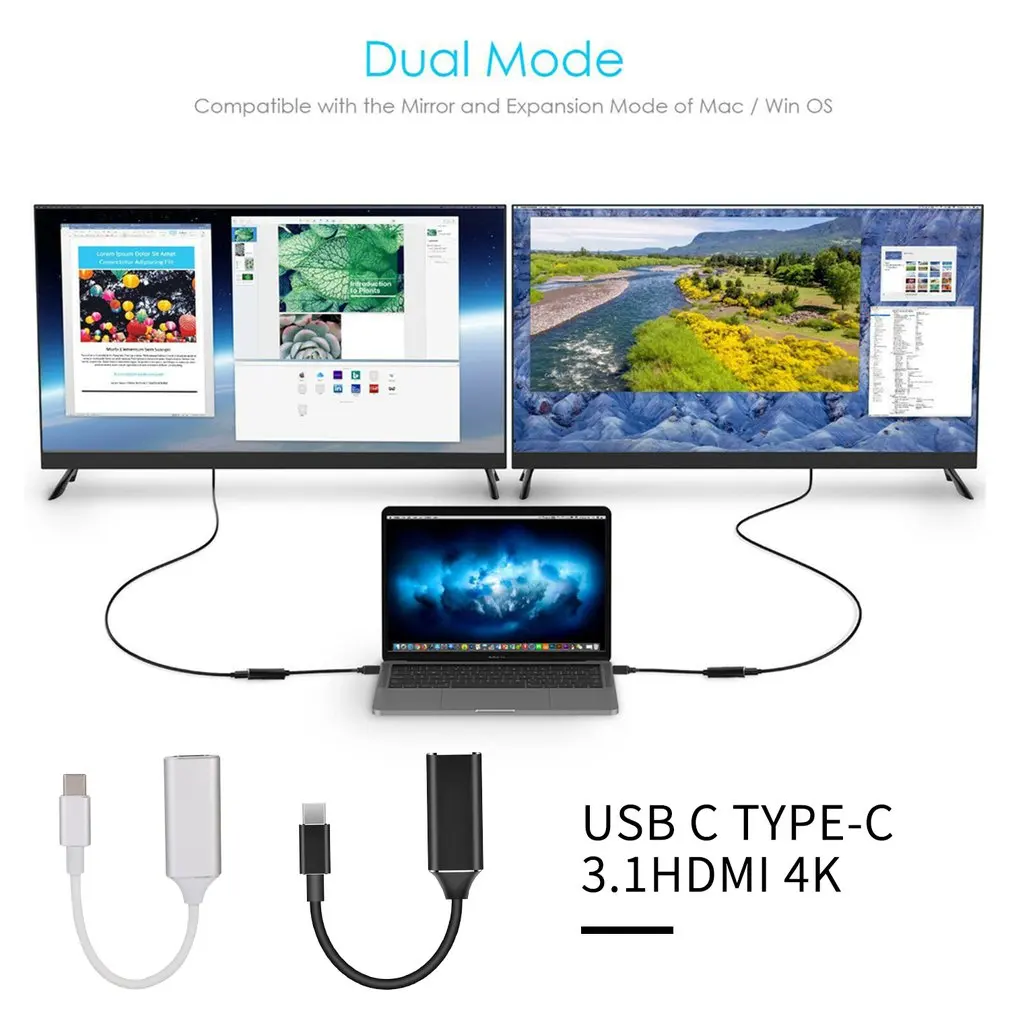 USB C для отображения порта 4K @ 60HZ адаптер Type-C (Thunderbolt 3) к DP кабель ПК компьютер ТВ