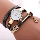 Новые Брендовые Часы для женщин, роскошный Леопардовый Браслет, кварцевые плетеные обмотки, бежевые длинные женские наручные часы с цепочкой #33