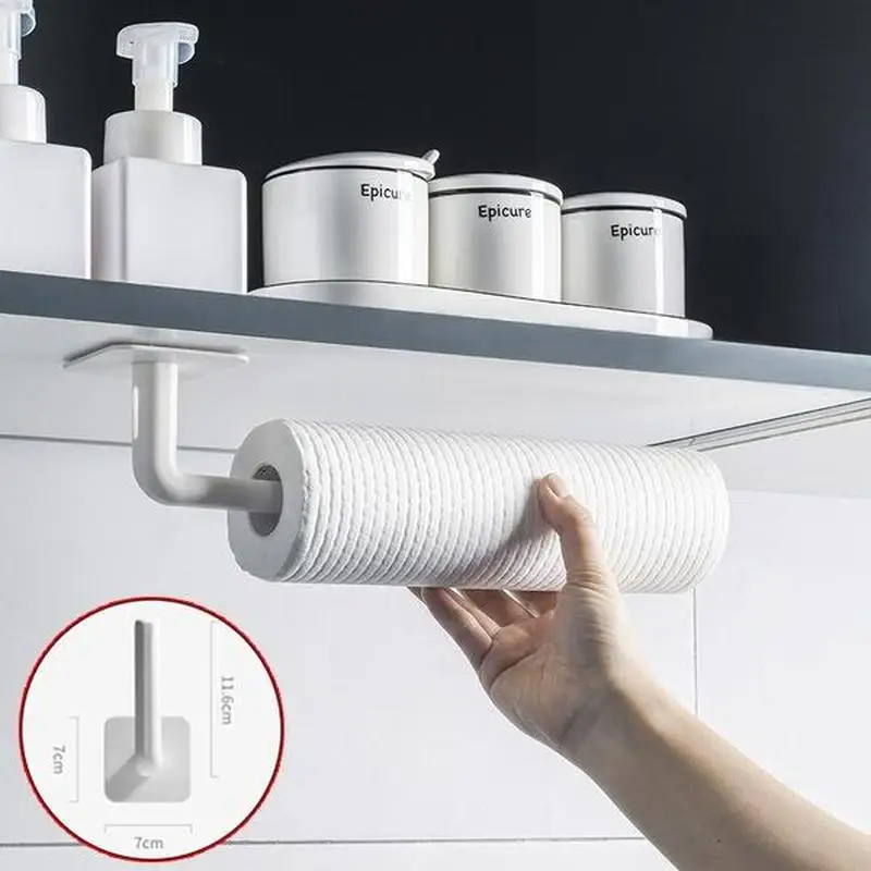 

Tissue Hanger Storage Rack Bathroom Organizer Shelf Self-adhesive Towel Holder Kitchen Accessories toilet paper holder stand