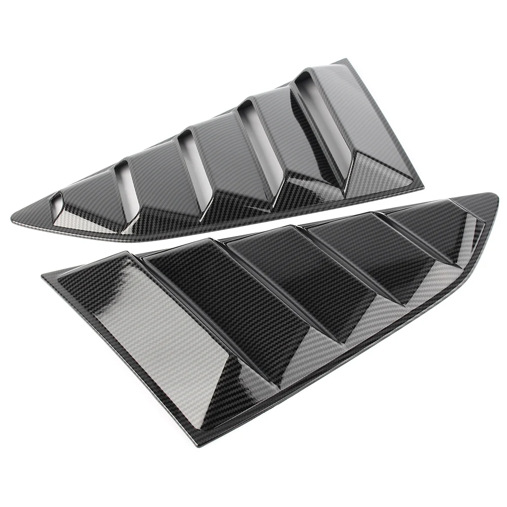 Для Chevy Camaro 2016 2017 2018 карбоновое волокно черное автомобильное заднее боковое окно