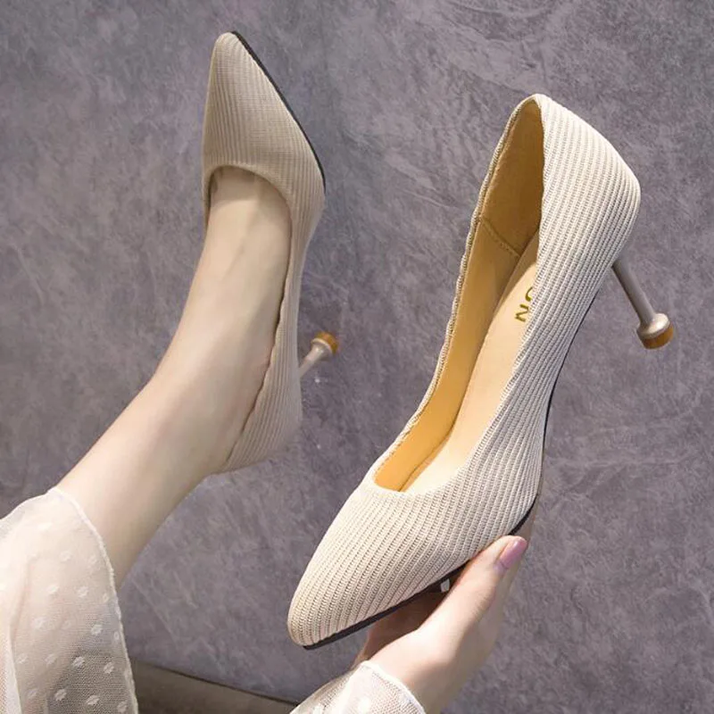 Новинка 2020 года Женские туфли на шпильке в Корейском стиле Офисные Модные