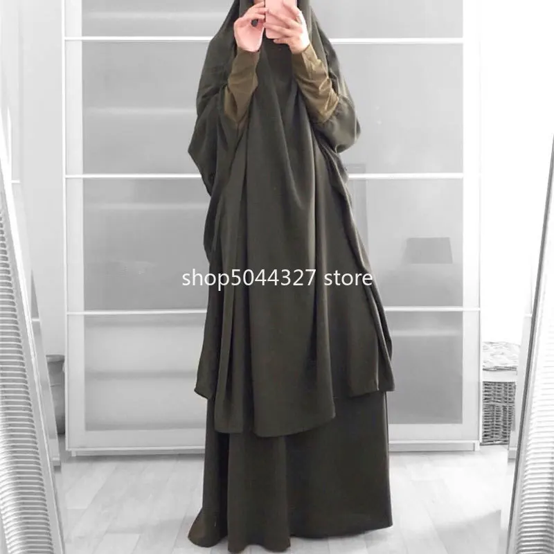 Комплект из двух предметов для молитв на ИД Рамадан хиджаб платье кафтант