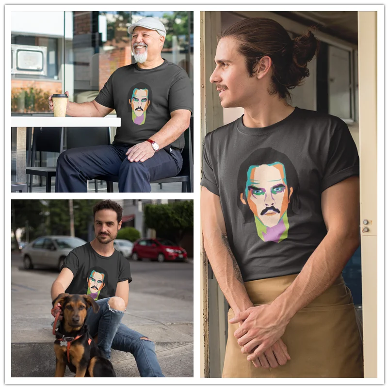 Nick Cave Music Tee Мужская футболка с мультяшным принтом хлопковая Базовая Повседневная