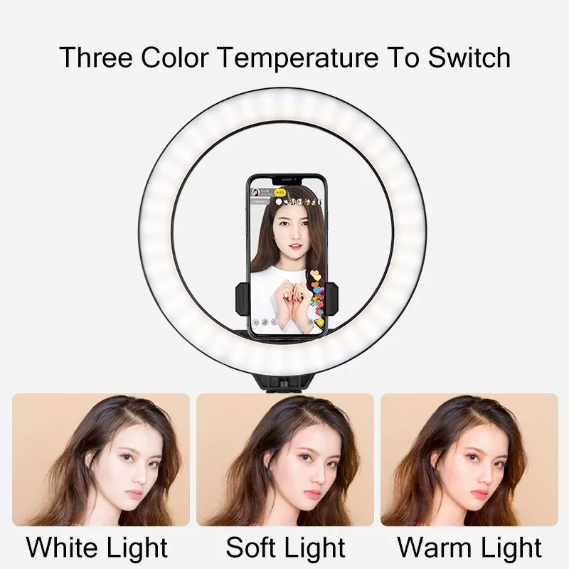Светодиодный кольцевой светильник для селфи 16/26 см настольная лампа студии