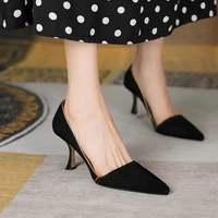 womens shoes spring and autumn new fashion pointed high heels plus size korean casual comfortable single shoes female shoes