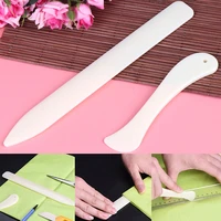 2pcsset pastic open letter knife for leather scoring folding creasing paper home handmade accessories