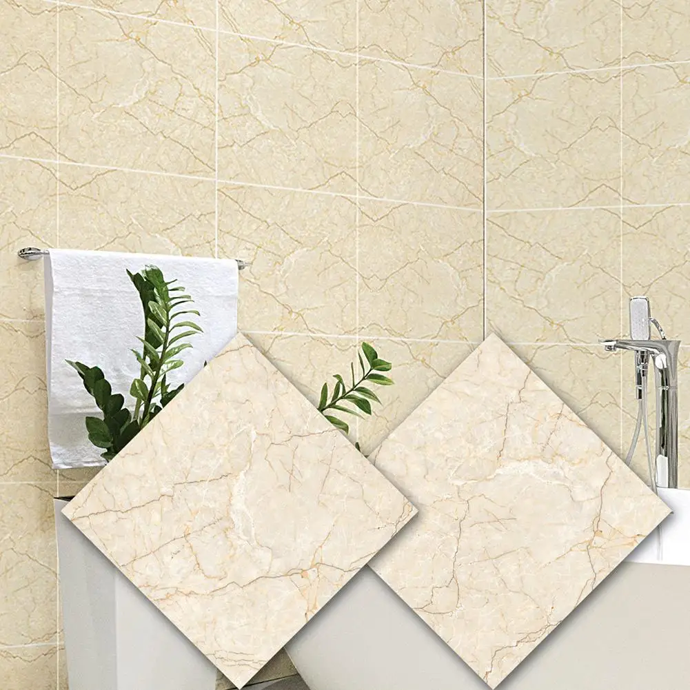 Мрамор текстура дизайн Водонепроницаемый стены Стикеры 2 шт. плитка Съемный DIY