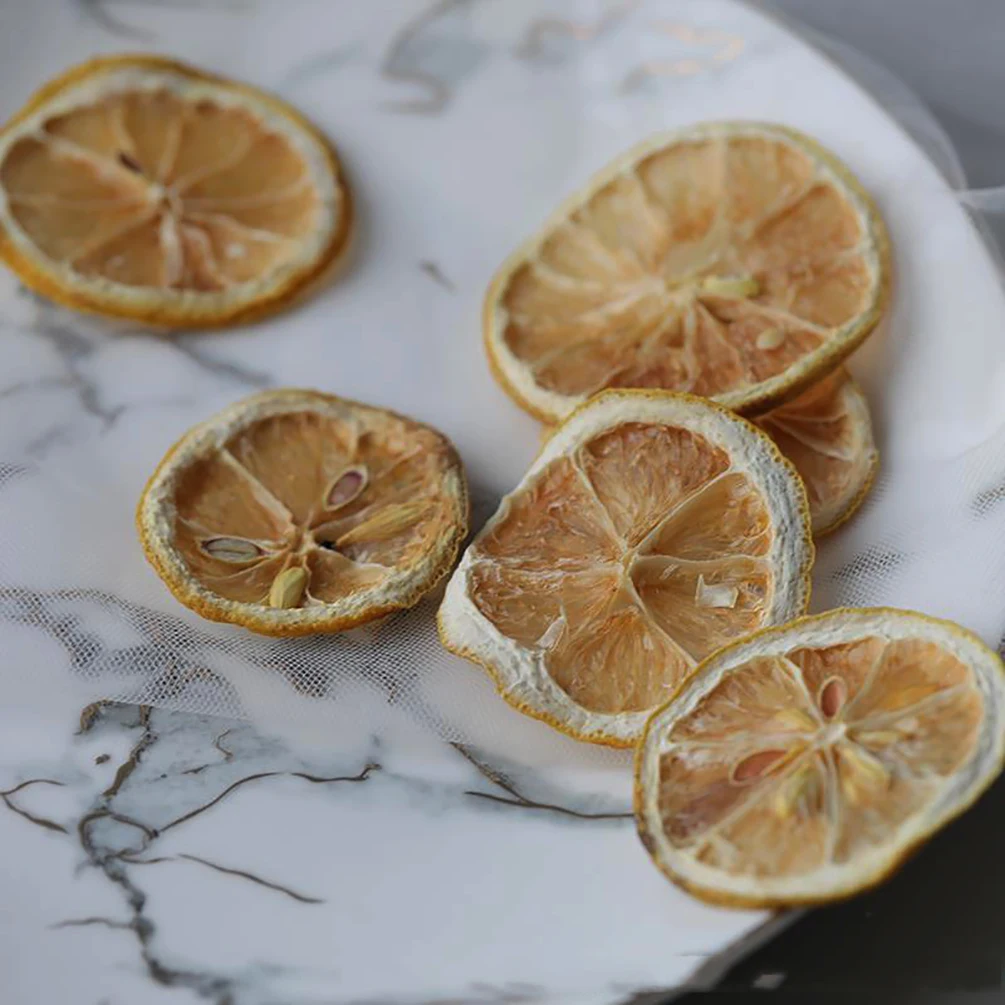 Натуральная сушеная лимон сделай сам ароматерапия свеча воск ломтик сушеный