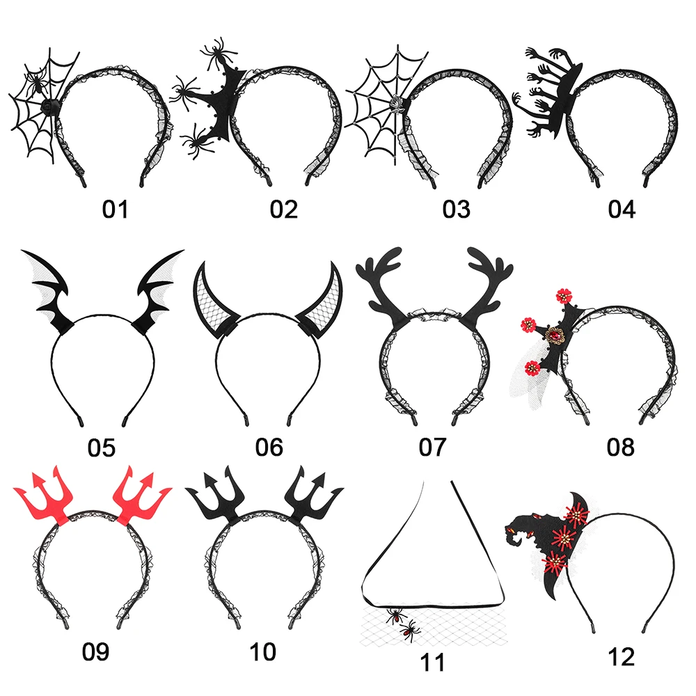 1 шт. новая повязка на голову Хэллоуин для девочек дьявол в готическом стиле
