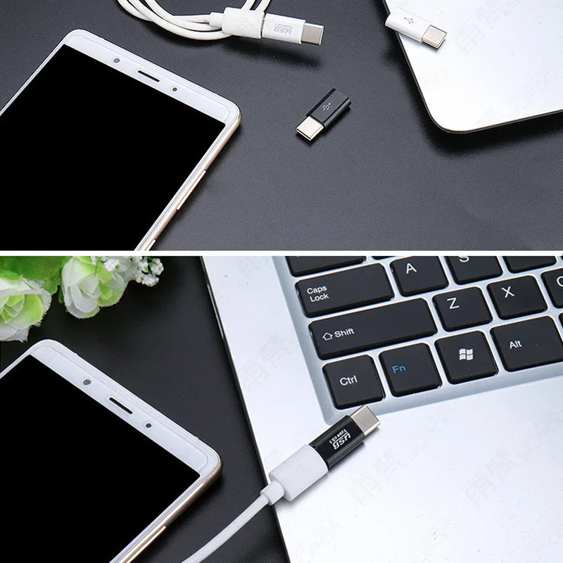 4 шт. адаптер Microusb для Type C ABS Тип разъем Micro USB Женский конвертер USBC