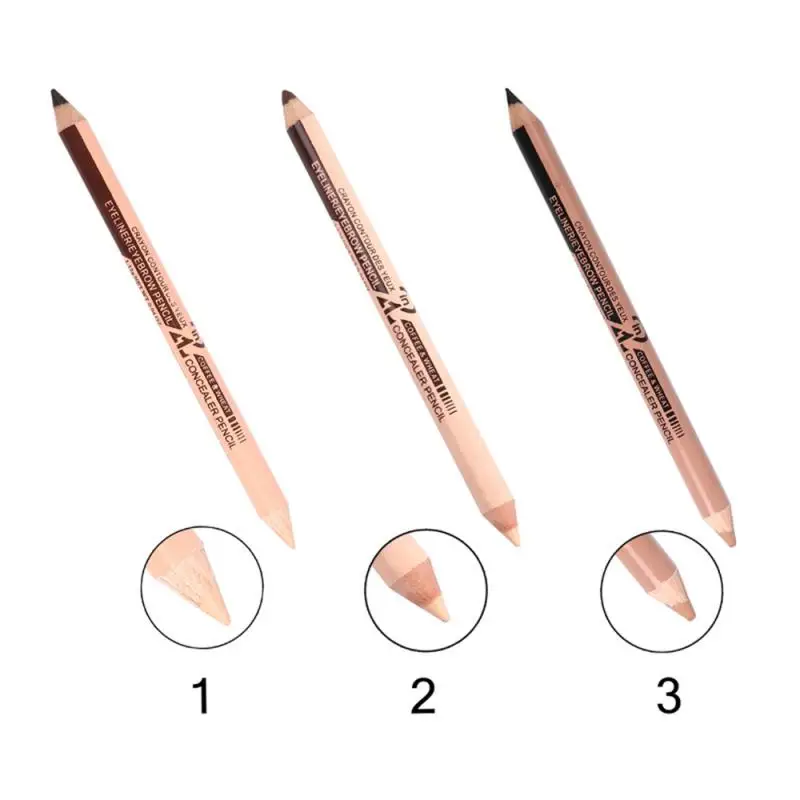 

Double-Headed Eyeliner Concealer pen Long-lasting Easy to Color and Draw Delicate Line Waterproof Cover Dark Circle Makeup TSLM2