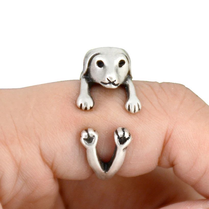 Новинка 3 цвета винтажный хиппи латунный сустав таксы кольцо Анель панк шик 3D