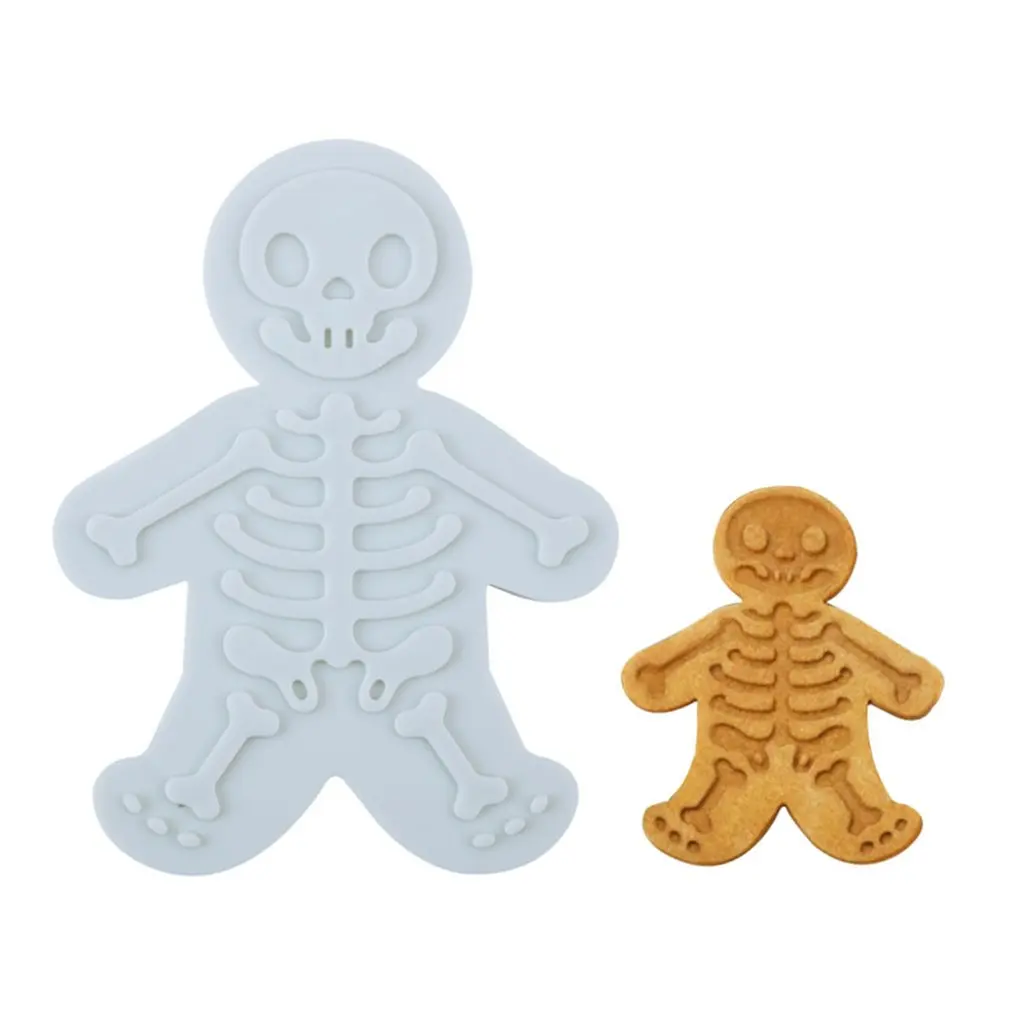 Skeleton Gingerbread Man Biscuit Die Fondant Cake Mould DIY Kitchen Tool Pressure Maker Baking Tools | Дом и сад
