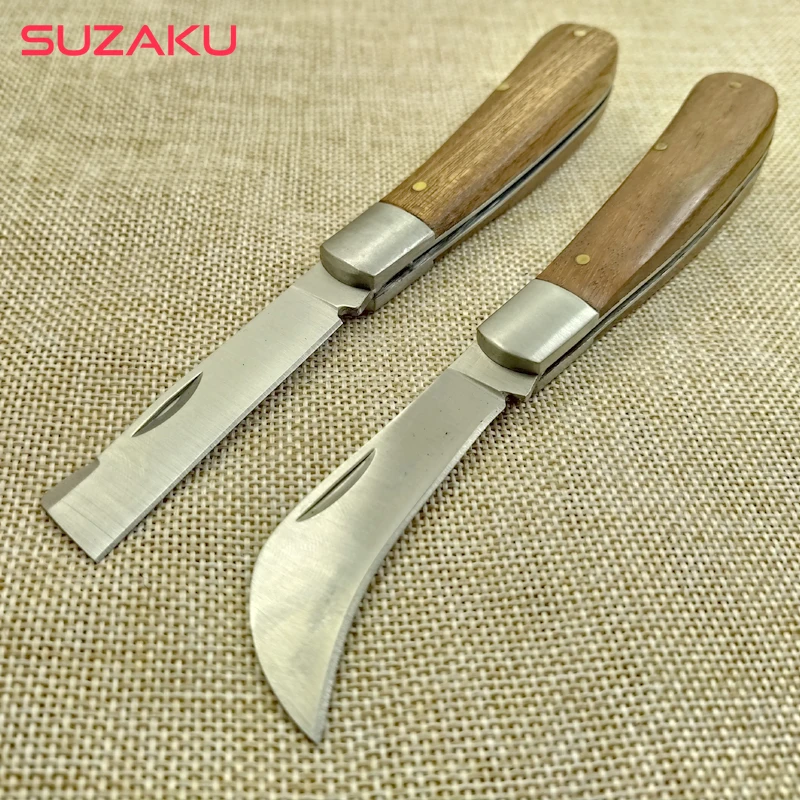 

New hunting knife Utility Folding Knife Wood Handle Tactical Rescue Outdoor Camping Survival Pocket Knives Hunting Knife Tools