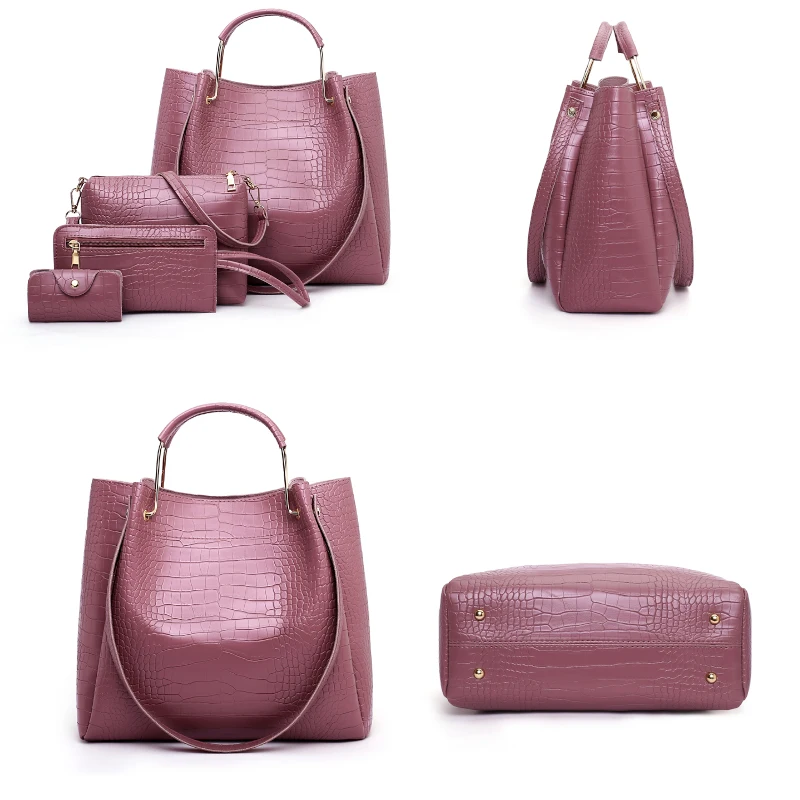 

Luxury Leather Alligator Handbags Women Bags Set Designer Large Hand Bags Shoulder Bags Purses Wallet Carteras Para Mujer Hombro