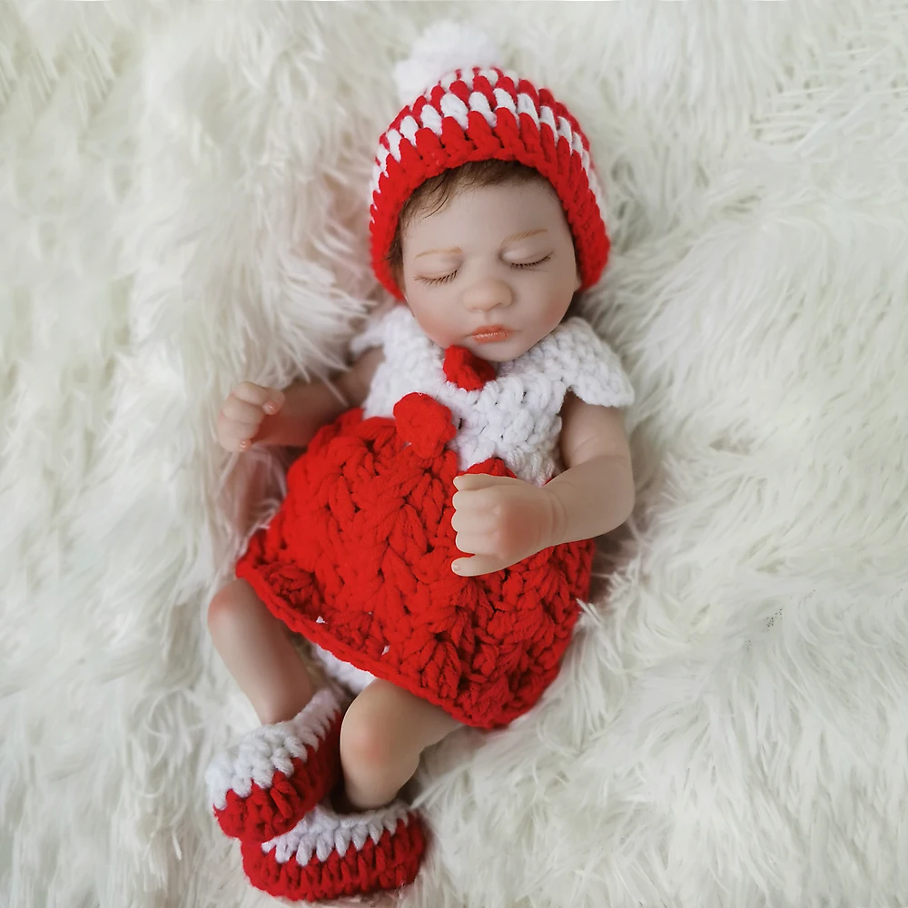 10inch Full Silicone Reborn Baby Dolls Alive Lifelike Boutique Mini Doll Bebes Babies Toys Bath Playmate Gift | Игрушки и хобби