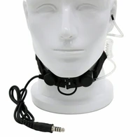 z tactical air tube throat headset fit u94 peltor ptt mic speaker portable radio neckband hunting throat microphone earphone z03