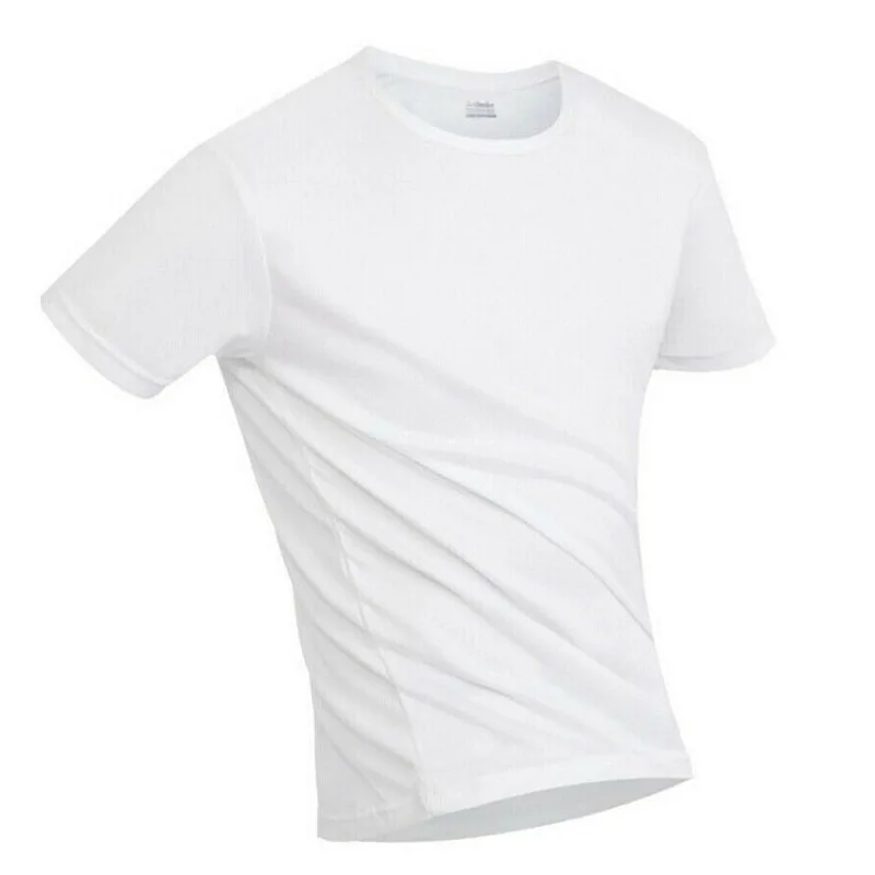 Мужская футболка для бега Тонкая Повседневная однотонная летняя быстросохнущая