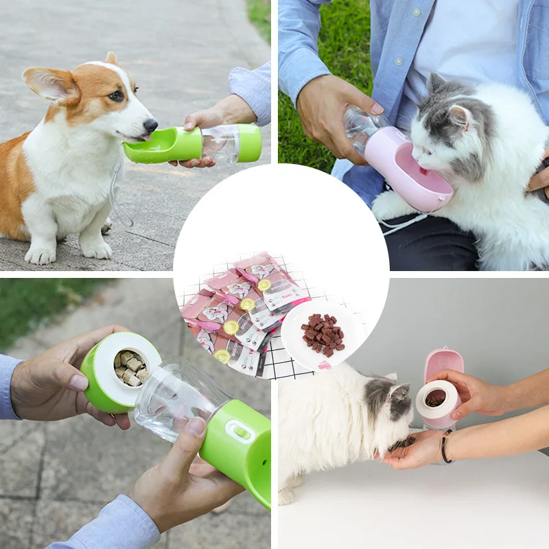 

Dog Water Bottle Portable Pet for Dogs Food Water Feeder Drinking Bowl Pets Water Feeder Dispenser for Small Dogs Cats Products