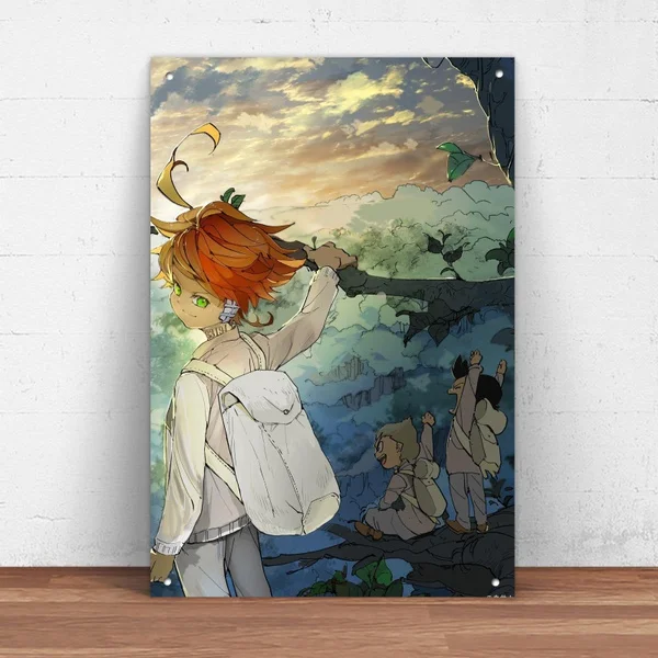 

Yakusoku No Neverland Anime Metal Tin Sign Metal Sign Wall Decor Japanese Anime Poster Manga Anime Decor Anime Gifts GHI103