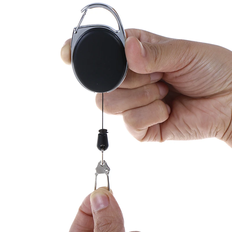 

Recoil Extendable Key Chain Ring Clip Pull Keyring Retracting 1 Pcs