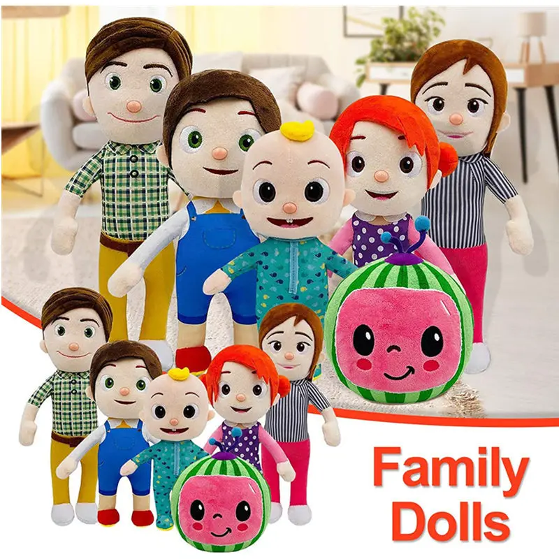 

2021 Cocomelon Plush Toy Soft Family Cocomelon JJ Sister Brother Daddy Mummy Stuffed Doll Educational Toys For Children Gift