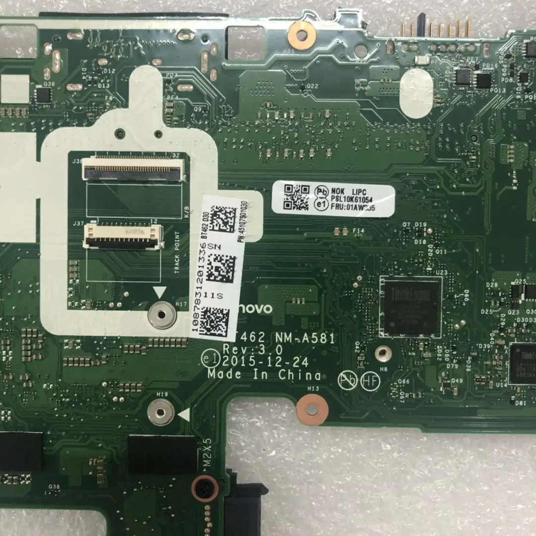 

for Thinkpad T460 i7-6500U I7-6600 Placa de Vdeo Independente Placa Principal NM-A581 FRU 01AW333 01AW332 01AW334 01AW335