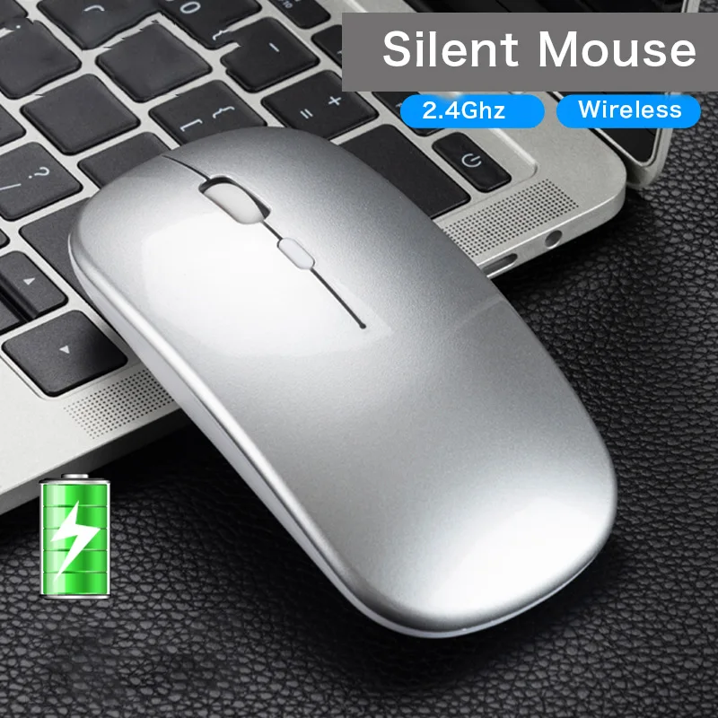 

New Wireless Rechargeable Mouse for Macbook Windows Laptop Computer PC USB Mouse Wireless 10m Silent Optical Noiseless Mouse