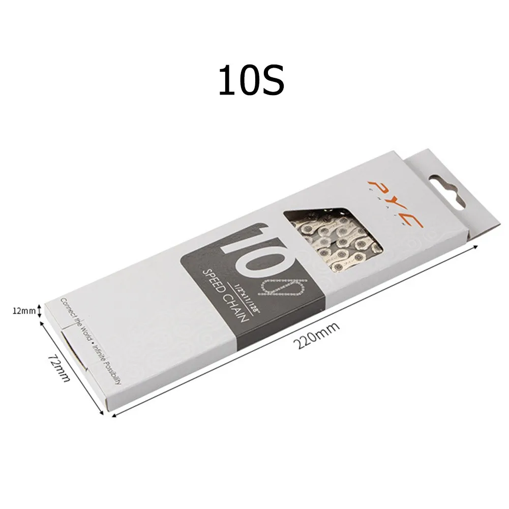 Gray Bicycle Bicycle Chain PYC Silver Ultralight Variable Speed Chain 1*