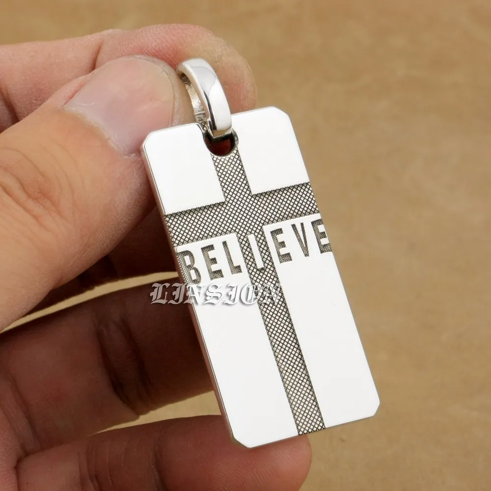 LINSION ручная работа 999 Чистое серебро реальная фотография 9X118|charm holder necklace|charm enhancer