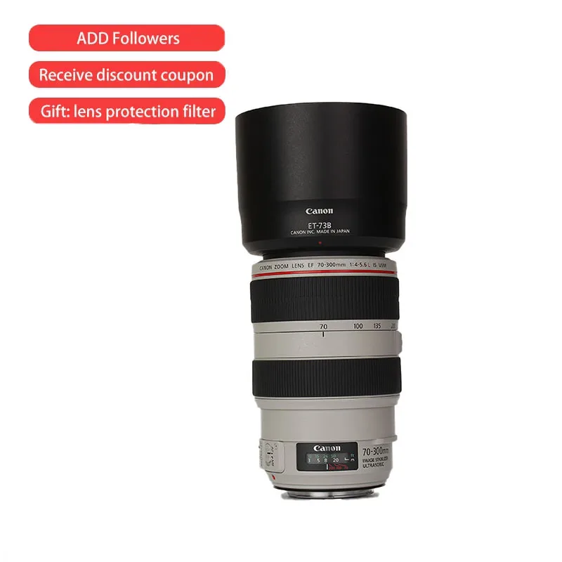 

Объектив с красным фокусным расстоянием Canon EF 70-300 мм