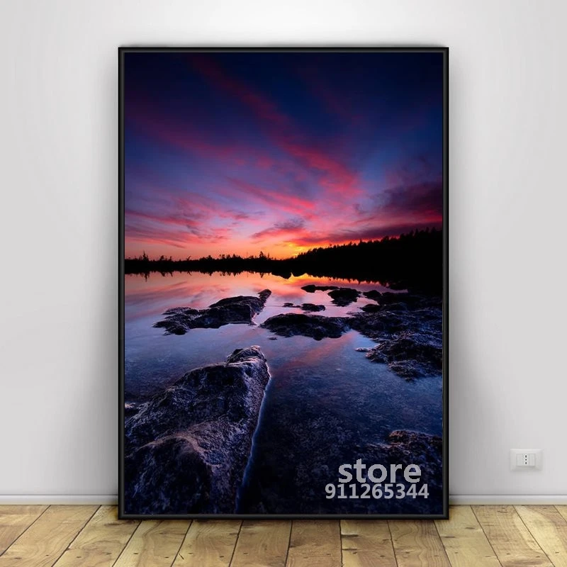 

Tobermory Sunset 2 настенные холщовые настенные картины для гостиной домашний декор для кровати гостиной офиса отеля квартиры