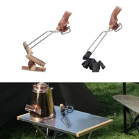 portable charcoal clip heat resistant wood bbq stainless steel firewood duckbill tongs carbon clamp for outdoor camping tools
