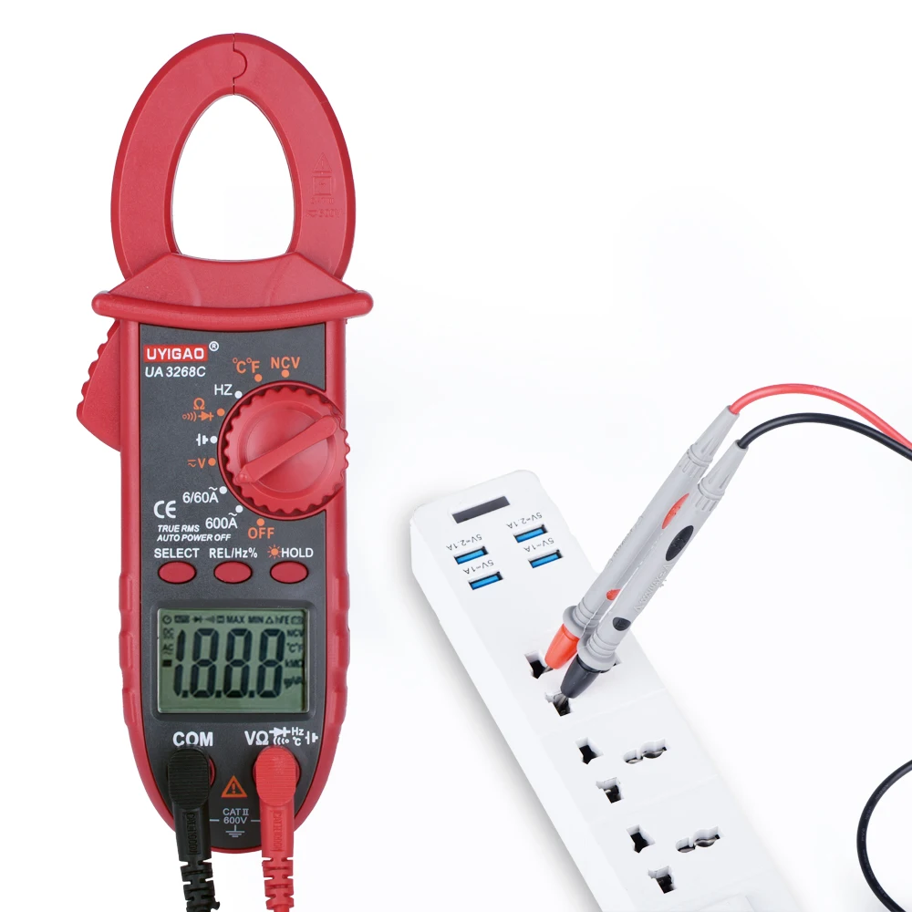 QHTITEC UA3268C клещи Profsional автоматическими настройками TRMS 6000 отсчетов мультиметр